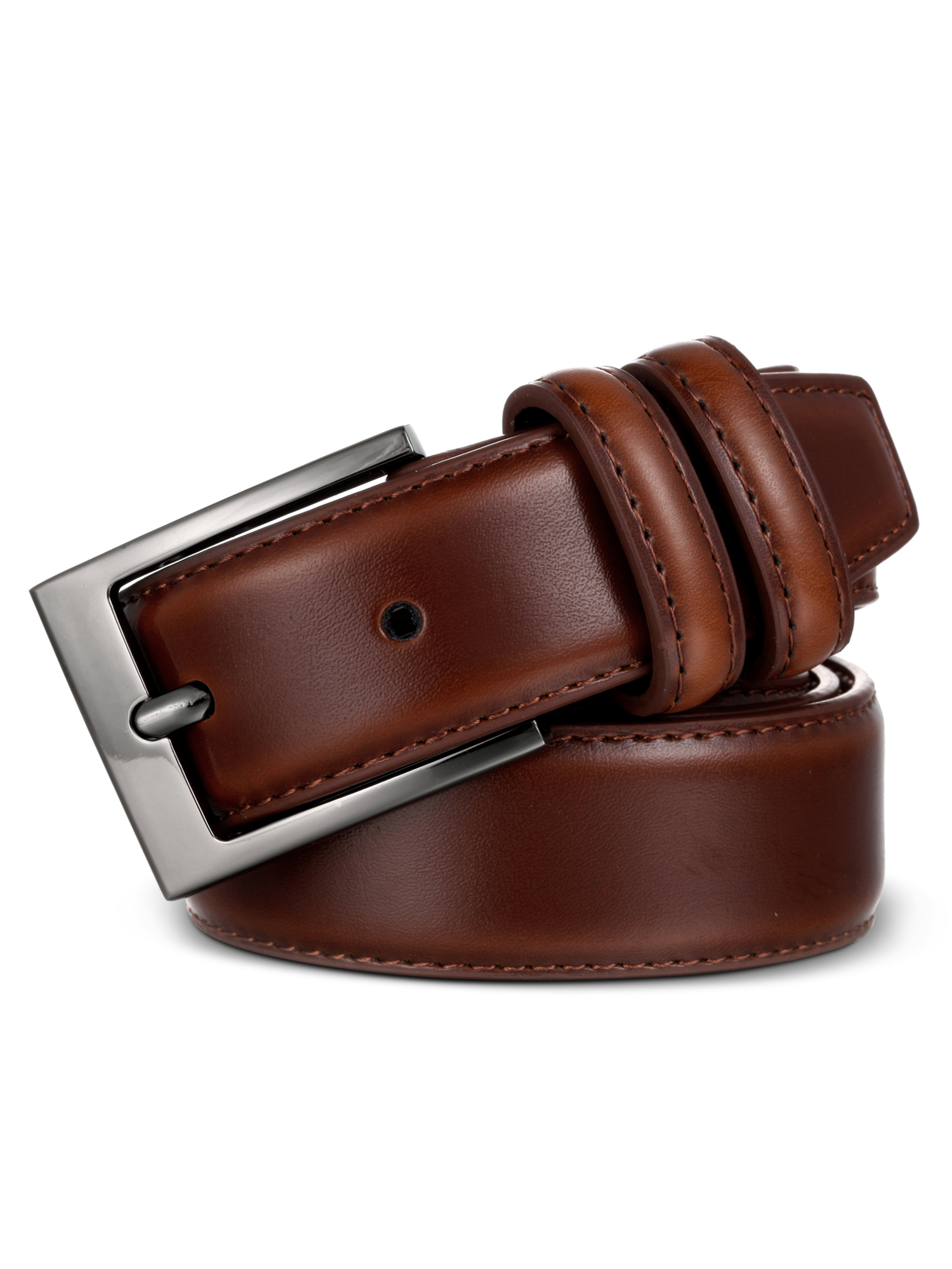 Marino’s Men Genuine Leather Dress Belt with Single Prong Buckle - Pack of 2 - image 4 of 6