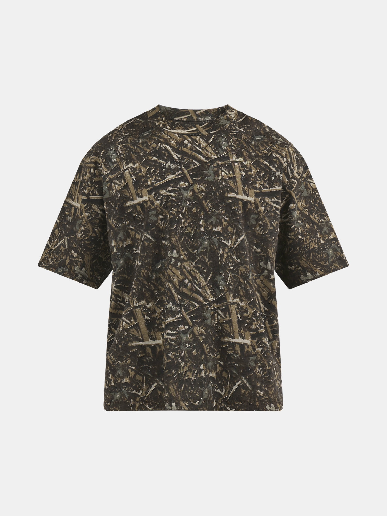 No Boundaries Cotton Oversized Cropped Tee with Short Sleeves, 2-Pack, Men's and Big Men's XS-5XL