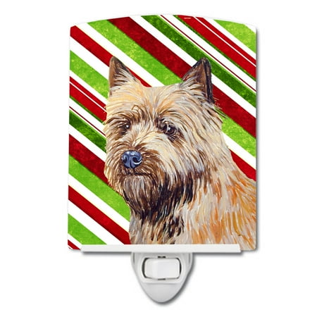 

Caroline s Treasures LH9230CNL Cairn Terrier Candy Cane Holiday Christmas Ceramic Night Light 6x4x3 multicolor