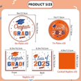 thumbnail image 4 of Graduation Party Supplies Tableware Set - 200 Pcs Black Gold Graduation Plates and Napkins Class of  Disposable Dinnerware for College High School Congrats Graduation Party favors, Serve 50-wpp, 4 of 10