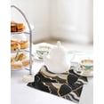 thumbnail image 4 of Black Marble Kitchen Dish Towels for Drying Dishes Set of 4, Grey Gold Texture Vintage Farmhouse Art Waffle Weave Microfiber Hand Tea Bathroom Towels Quick Dry & Absorbent Towel 12x12, 4 of 7