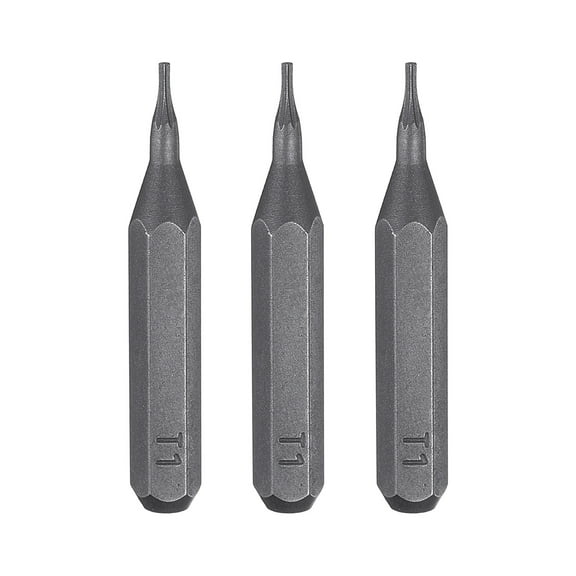 Uxcell 3pcs T1 Torx Screwdriver Bit 5/32" Hex Magnetic Star 6 Point Head S2 Steel