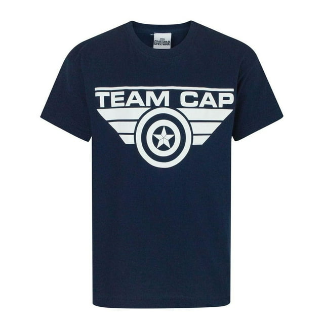 Captain America T-Shirt Casquette d'Équipe Civil pour Garçons