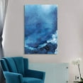 thumbnail image 2 of wall26 Canvas Wall Art - Oil Painting Style Abstract Blue Ocean - Giclee Print Gallery Wrap Modern Home Art Ready to Hang - 12x18 inches, 2 of 3