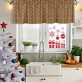 thumbnail image 5 of 2 Pack Valances for Window, Vintage Rattan Short Curtains for Kitchen Bedroom Living Room, Minimalist Abstract Wicker Texture Brown Rod Pocket Small Window Treatment Valance Drapes 60 x 18 Inch, 5 of 8