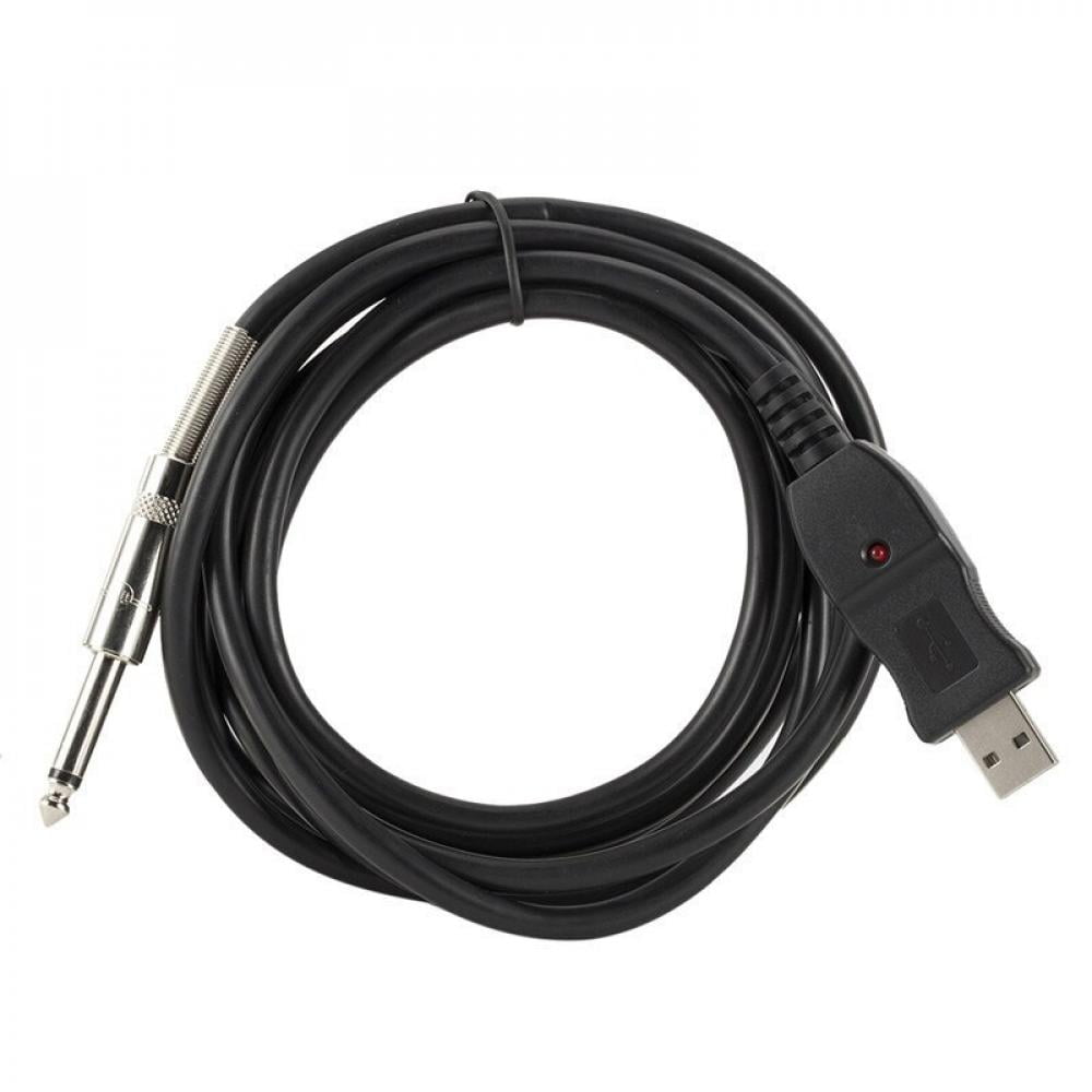 Guitar Bass 1/4 6.3mm To USB Interface 