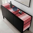 thumbnail image 5 of Red Vertical Striped Table Runner 70 Inches Long, Farmhouse Minimalist Abstract Lines Kitchen Coffee Dining Table Decoration for Home Party Birthday Wedding Home Decor 13x70 Inches, 5 of 8