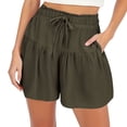 thumbnail image 2 of Dxzfnsa Womens Lightweight Shorts Casual Baggy Trendy Hot Pants Elastic Waist Drawstring Comfy Shorts S-3XL, 2 of 8
