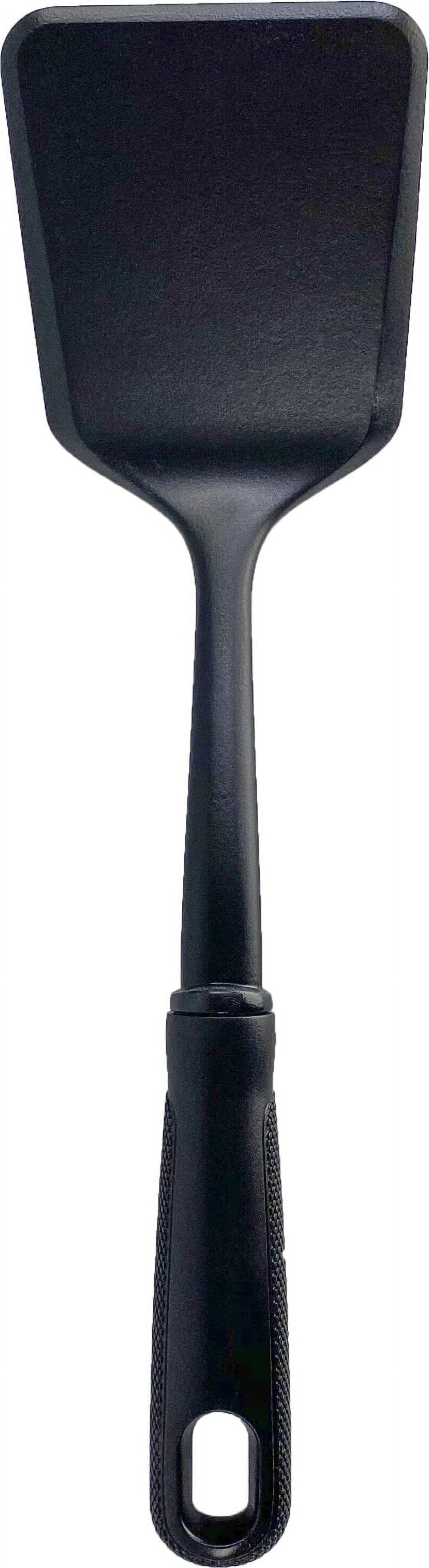 (8 pack) Mainstays Solid Kitchen Turner, Nylon, Black, Diamond Pattern Handle