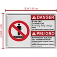 thumbnail image 2 of Weatherproof Horizontal ANSI Conveyor Sign #2- Size 8 in" x 12 in" - UV Resistant Plastic Safety Warning SIgn for Indoor or Outdoor, 2 of 7