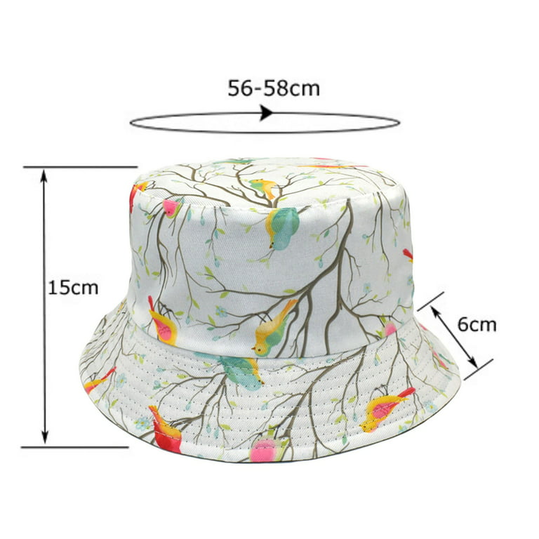 Beppter Bucket Hat Sun UV Protection Hat Marine Animal Print Fisherman Hat  Female European And American Men Outdoor Double Face Sunscreen Hat Basin