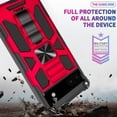 thumbnail image 4 of Compatible for Google Pixel 6a Case w/Tempered Glass Screen Protector [Military Grade] Ring Car Mount Kickstand Shockproof Hard Phone Case - Red, 4 of 7