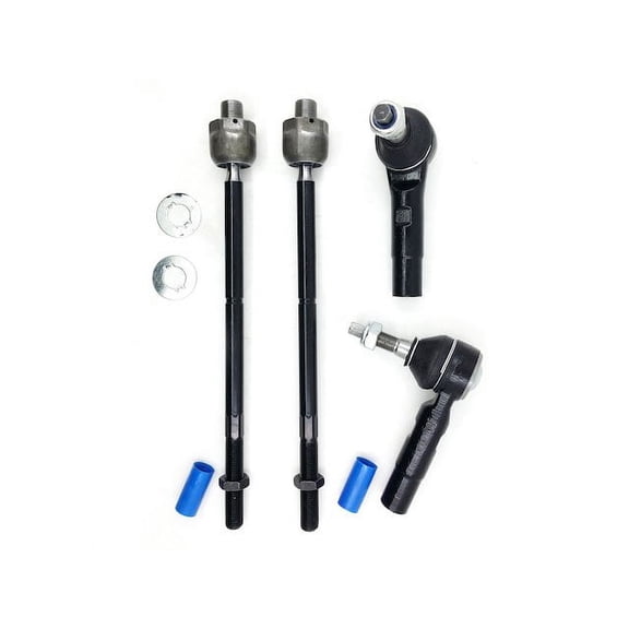 Front Inner and Outer Tie Rod End 4 Piece Kit - Compatible with 2005 - 2010 Chrysler 300 RWD 2006 2007 2008 2009