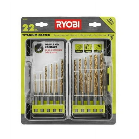 UPC: 0033287181148 | Ryobi Titanium Drill Bit Kit (22-Piece)