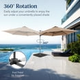 thumbnail image 4 of Best Choice Products 10ft 360 Rotating Cantilever Offset Hanging Patio Umbrella - Tan, 4 of 9