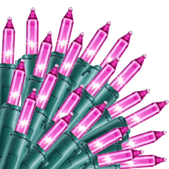 Cadena de luces Joiedomi Pink Christmas 200 T5 13 m para interiores y exteriores