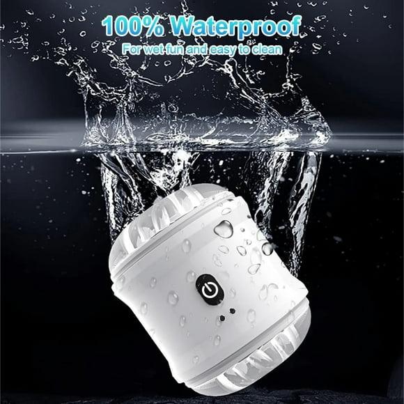 TLUDA Mens Masterburbater Toy Automatic Male Masturbator Vibrator 10 Modes Mens Stroker White