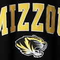 thumbnail image 4 of Men's Colosseum Black Missouri Tigers Arch & Logo Crew Neck Sweatshirt, 4 of 4