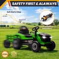 thumbnail image 3 of Joyracer 24 Volt Ride on Toys, Ride on Tractor w/ Tiltable & Detachable Trailer, 2x200W Power Car Wheels for Kids, Remote Control, Bluetooth, Shifter, Music, Green, 3 of 11