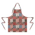 thumbnail image 2 of Pioneer Flower Floral Print Pattern Apron for Women and Men, Cotton Linen Waterproof with Pockets, Adjustable, 33x27 Inch for Kitchen, Gardening, BBQ, Salon, 2 of 6