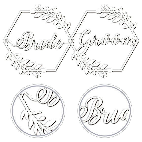 WHAMVOX  Bride and Groom Signs for Table Bachelorette Here Come The Baby White