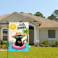 thumbnail image 2 of Jbralid Hello Summer Black Cat In Pool Garden Flag For Spring Summer Home Outdoor Garden Yard Door Decor 12x18 inch, 2 of 5