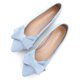 thumbnail image 1 of Zapatillas de ballet SAILING LU Bow-Knot para mujer, ante azul cielo, talla 5, 1 of 7