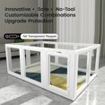 thumbnail image 2 of Clear Acrylic Dog Playpen, No-Tool Easy Assembly, Transparent Pet Fence for Small to Medium Dogs, Cats, Rabbits - Indoor Safety Enclosure with 8 to 10 Adjustable Panels, 2 of 13