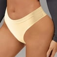 thumbnail image 6 of Oksale Breathable Sports Underwear for Women Ribbed Mid Waisted Bikini Panties Soft Cozy Breathable Full Coverage Briefs Yellow XS, 6 of 10