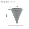 thumbnail image 5 of Set of 4 Silicone Collapsible Kitchen Funnel - X-Small to Large Sizes for Easy Liquid Transfer Food Grade Silicone Collapsible Gadgets (Multicolor), 5 of 6