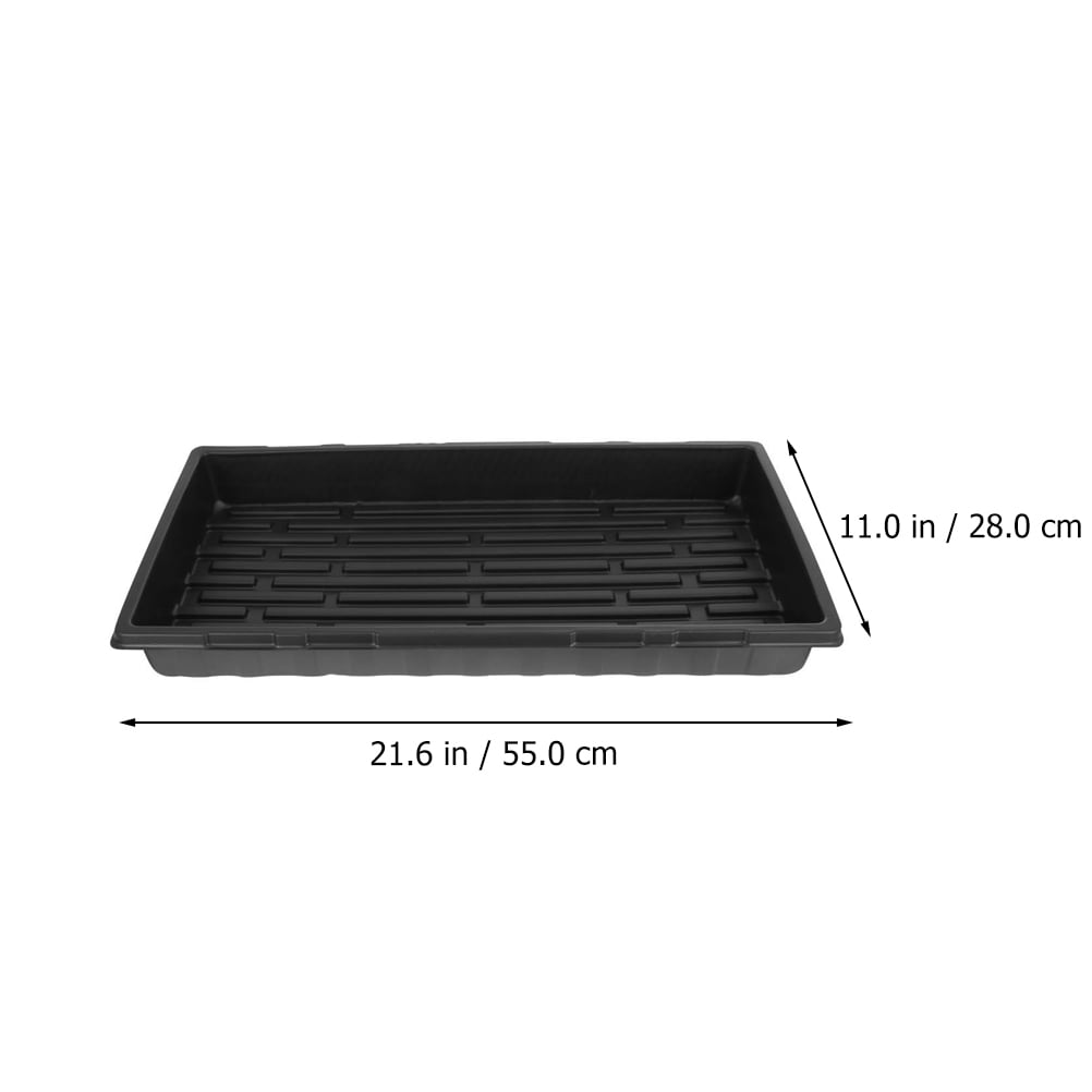 Baluue 2-Pack Black Starter Trays for Home Gardening, Plant Growing Kit for Seed Germination and Propagation