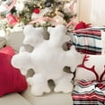 thumbnail image 5 of 3D Snowflake Christmas Decorative Throw Pillows,15.7in Cute Winter Faux Fur Plush Pillow Set, White Christmas Living Room Bedroom Nursery Decor Set of 1, 5 of 11