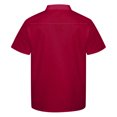 thumbnail image 3 of Men's and Women's Chef Work Jacket, Short Sleeve Kitchen Uniform Top for Restaurant Catering Bakery Hotel Staff Professional,Wine L, 3 of 6