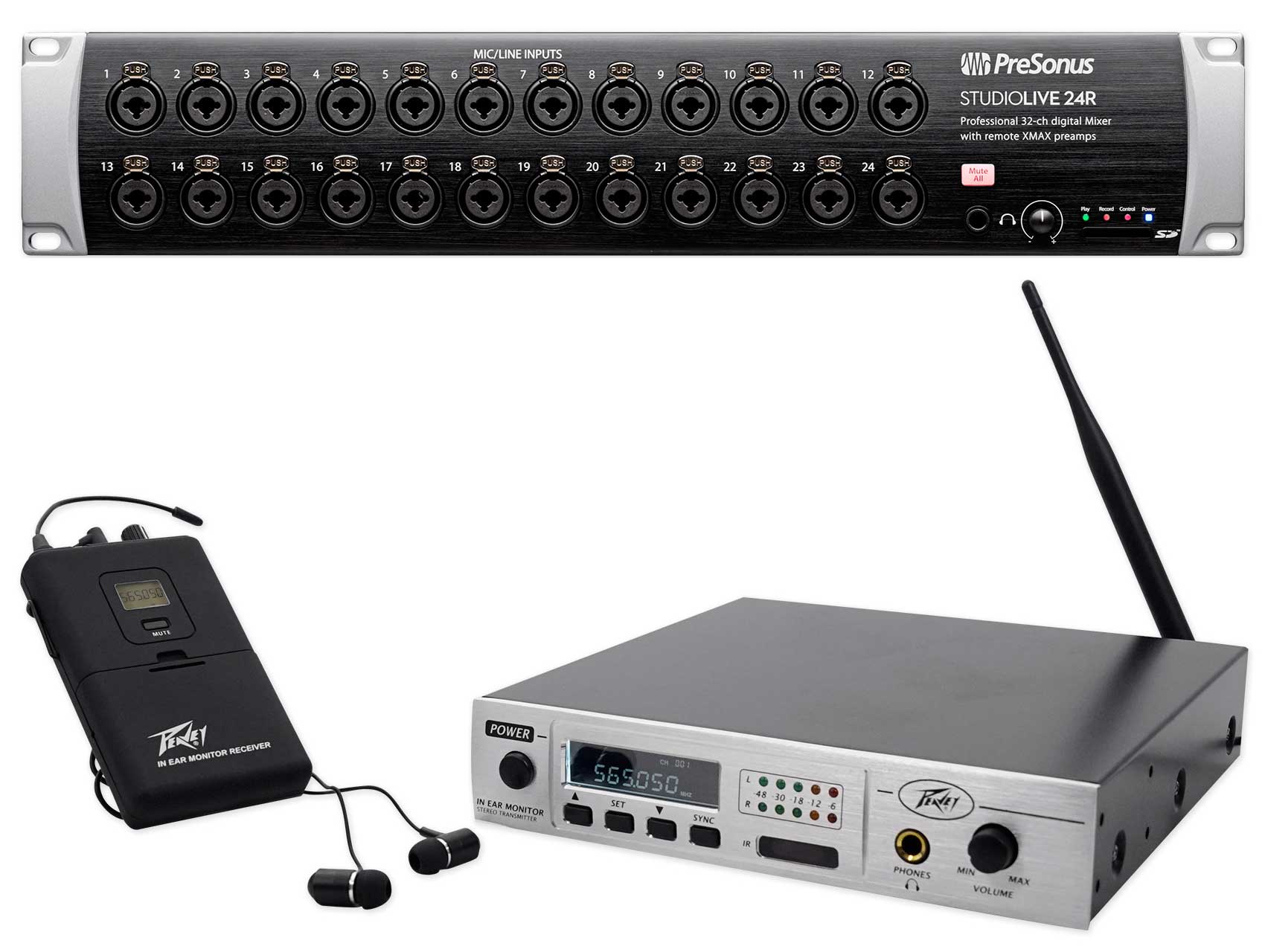 PRESONUS Studiolive 24R 24Ch Digital Rack Mount Mixer+In Ear Monitor