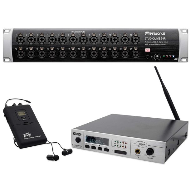 PRESONUS Studiolive 24R 24Ch Digital Rack Mount Mixer+In Ear Monitor Mic System