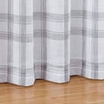 thumbnail image 3 of Buffalo Plaid Sheer Curtain Panels, Checked Voile Curtains Linen Semi Panel Drapes Farmhouse Window Treatment for Living Room Bedroom, 52" W x 95" L, Taupe, Set of 2, 3 of 9