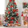 thumbnail image 4 of FMSHPON DogsCats Faces Xmas Christmas Tree Skirt Stand Mat for Holiday Party Decoration Indoor Outdoor 36 inches, 4 of 6