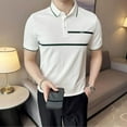 thumbnail image 3 of Summer Contrasting Business Casual Short Sleeved POLO Shirt, 3 of 4
