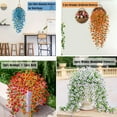 thumbnail image 3 of Artificial Hanging Flowers Outdoor Vines with Eucalyptus Leaves Fake Plants UV Resistant Silk Morning Glory for Garden Porch Yard 30" (Recommended 2PCS or 4PCS), 3 of 12