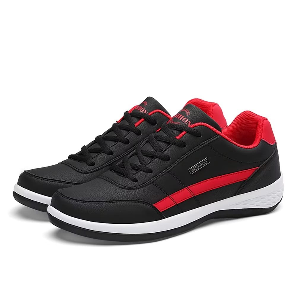 Dumajo Mens Shoes Fashion Running Sneaker Casual Leather Sport Shoes Breathable Comfortable Walking Shoes