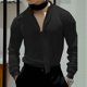 thumbnail image 4 of INCERUN Tops 2024 estilo coreano moda para hombres diseño de cinta retorcida camisetas casuales ropa de calle sólida manga larga camiseta S-5XL, 4 of 5