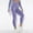 Purple, variant on Women's Tummy Control Leggings Seamless Water Wash Knit Hygroscopic Quick Dry Hip Lifting Hip Yoga Pants Sports Fitness Tights Pants Yellow M