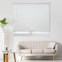 REGAL ESTATE, Cordless 2" Horizontal Blinds in Elegant White, Easy to Install, 47"W x 64"H