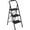 Matte Black, variant on Step Stool for Adults,3 Step Ladder Folding 330lbs Anti Slip Step Stool,Foldable Ergonomic 3 Step Stool with Wide Pedal for Home, Kitchen, Office (Sliver)