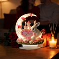 thumbnail image 5 of Valentine's Day Decorations Valentine's Day Fairy Flower House Couple Acrylic 2D Statue Collection 1Pcs Anniversary Wedding Valentine's Day Figurine Gifts Home Table Ornaments, 5 of 7