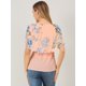 thumbnail image 4 of INSPIRE CHIC Blusa Tipo Capa Floral Manga Corta Con Cinturón Gasa Para Mujer Rosa S, 4 of 6