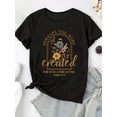 thumbnail image 1 of Women'S Inspirational Floral Print T-Shirt - Vintage Christian & Religious Design, Casual Crew Neck Short Sleeve Top, Breathable Polyester Blend, Floral Print Top | Comfortable Fit, 1 of 4