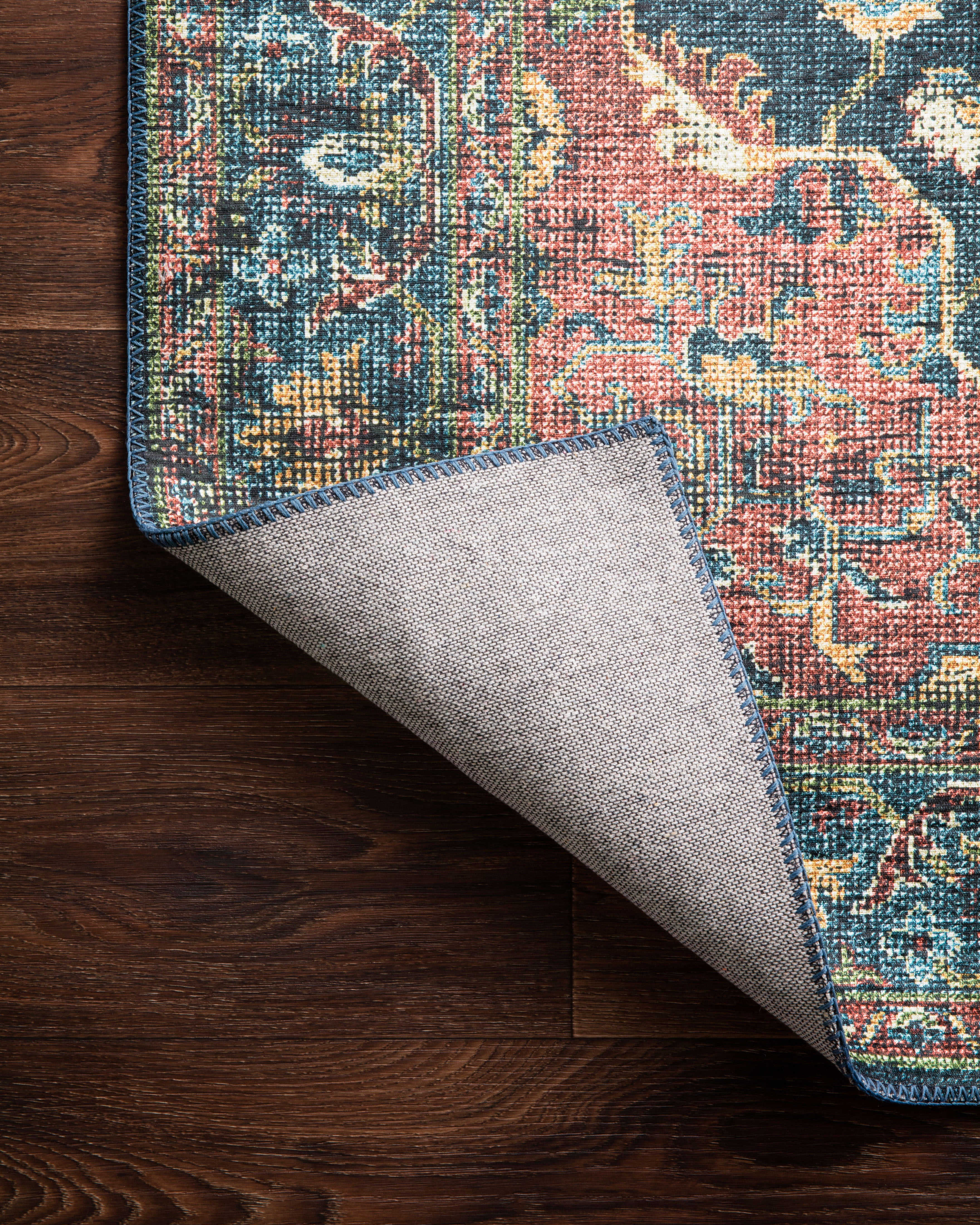Loloi Skye Denim / Brick 8'-0" x 8'-0" Round Area Rug
