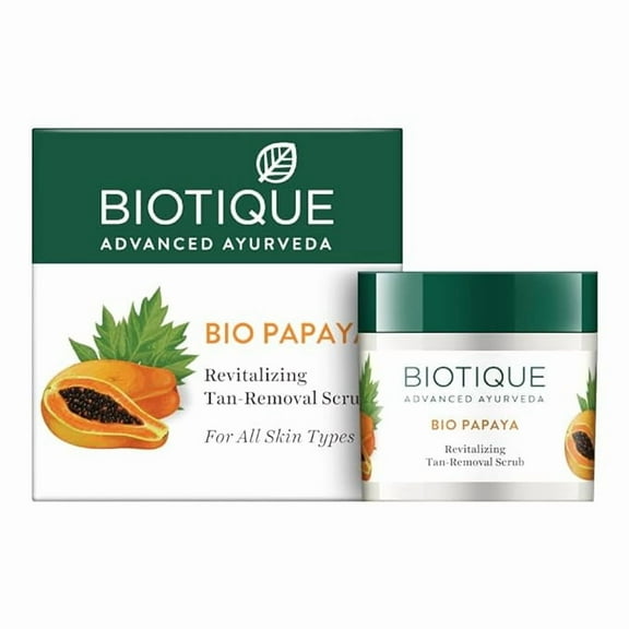 Biotique Papaya Tan Removal Brighte| Smooth and Clear Complexation | 100% Botanical Extracts| Suitable for All Skin Types | 75g