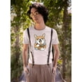 thumbnail image 2 of Corgi Eating Ramen T-Shirt Men -Image by Shutterstock, Male XX-Large, 2 of 4
